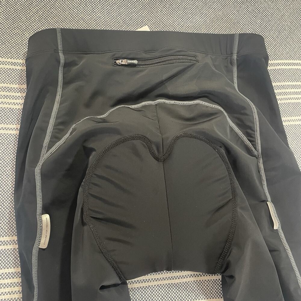 Santic Men's Cycling Pants Size Large Padded Seat Ankle Zip Stretch NEW - Picture 5 of 10